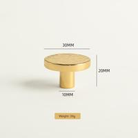 Kenop Gagang Furnitur Tekstur Kasar Warna Emas Setengah Bulat dari Kuningan Tembaga Padat Antioksidan, Hasil Pukulan Palu Berkualitas Buatan Tangan