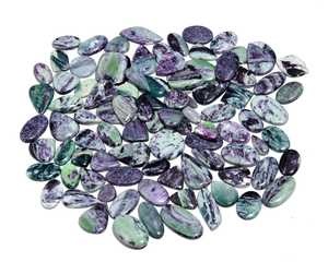 Pierre précieuse naturelle Kammererite cabochon, mélange blanc et noir, formes variées, pierre en vrac pour la fabrication de bijoux, haute qualité, certifiée par une tierce partie - Product Image 2