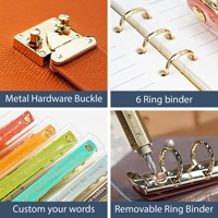 Nouvel arrivage de planificateur avec logo personnalisé Couverture souple transparente en TPU écologique A5 A6 A7 Journal de gros rechargeable Classeur à 6 anneaux Carnets