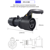 Lot de 3 prises industrielles mâles/femelles étanches IP67 16A 220V, connecteur électrique 3 fils ignifuge pour éclairage