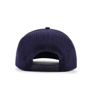 6-Panel Baseball Cap Dark Blue <b>Mesh</b> Breathable Adjustable Sporty Unisex Adult Spring Summer Laser Cut Hole With Rope - Product Image 6