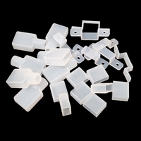 Capuchon en silicone personnalisé pour bande LED, capuchon étanche à trou carré, couvercle de protection en silicone transparent