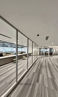 Meubles de bureau commerciaux modernes en verre trempé, isolation acoustique, installation facile, modulaire intégré pour une pose rapide sur site
