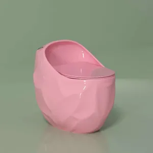 Inodoro de cerámica con forma de huevo para WC, nuevo diseño, trampa para sifón, chorro de agua, una pieza