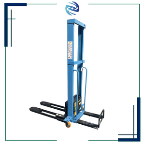 Apilador eléctrico Manual de 1 tonelada a buen precio de fábrica, montacargas con <span class=keywords><strong>Control</strong></span> remoto, apilador hidráulico semiautoelevador - Product Image 1