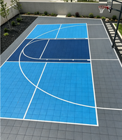 Dalles de sol modulaires emboîtables multi-sports pour jardin : basketball, pickleball, badminton, tennis – en PP écologique