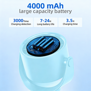 Mini Ventilador de Escritorio Portátil con Pantalla Digital, Mini Ventilador Recargable de 4000 mAh para Hogar, Oficina y Dormitorio - Product Image 3