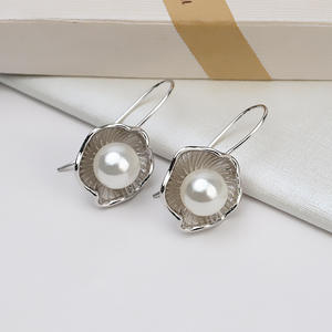 Conjunto de Colgante de Plata S925 Estilo Europeo Americano Wenchi, Anillo para Mujer, Aretes de Cadena con Cuatro Garras, Perla, Componentes para Joyería DIY - Product Image 1