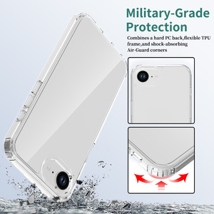 Offre Spéciale 2025 <span class=keywords><strong>Anti</strong></span> jaune résistant aux chutes Transparent clair couverture arrière <span class=keywords><strong>coque</strong></span> de téléphone pour <span class=keywords><strong>iPhone</strong></span> 16E étui de téléphone <span class=keywords><strong>anti</strong></span>-rayures - Product Image 4