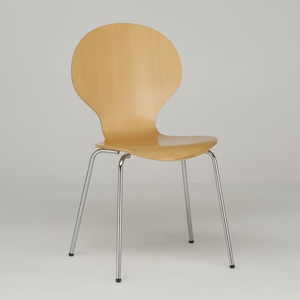 โต๊ะรับประทานอาหารดีไซน์ทันสมัยพร้อมเก้าอี้ไม้วางซ้อนกันได้สำหรับบ้านหรือเฟอร์นิเจอร์ครัว - Product Image 1