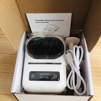 Printer Mini 58mm Murah untuk Label Barcode, Printer Stiker USB Hitam Putih, Printer Label Tanpa Tinta untuk Call Center