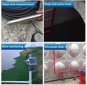 Barato aço inoxidável hidrostática sonda 4-20mA submersível água líquido nível transmissor