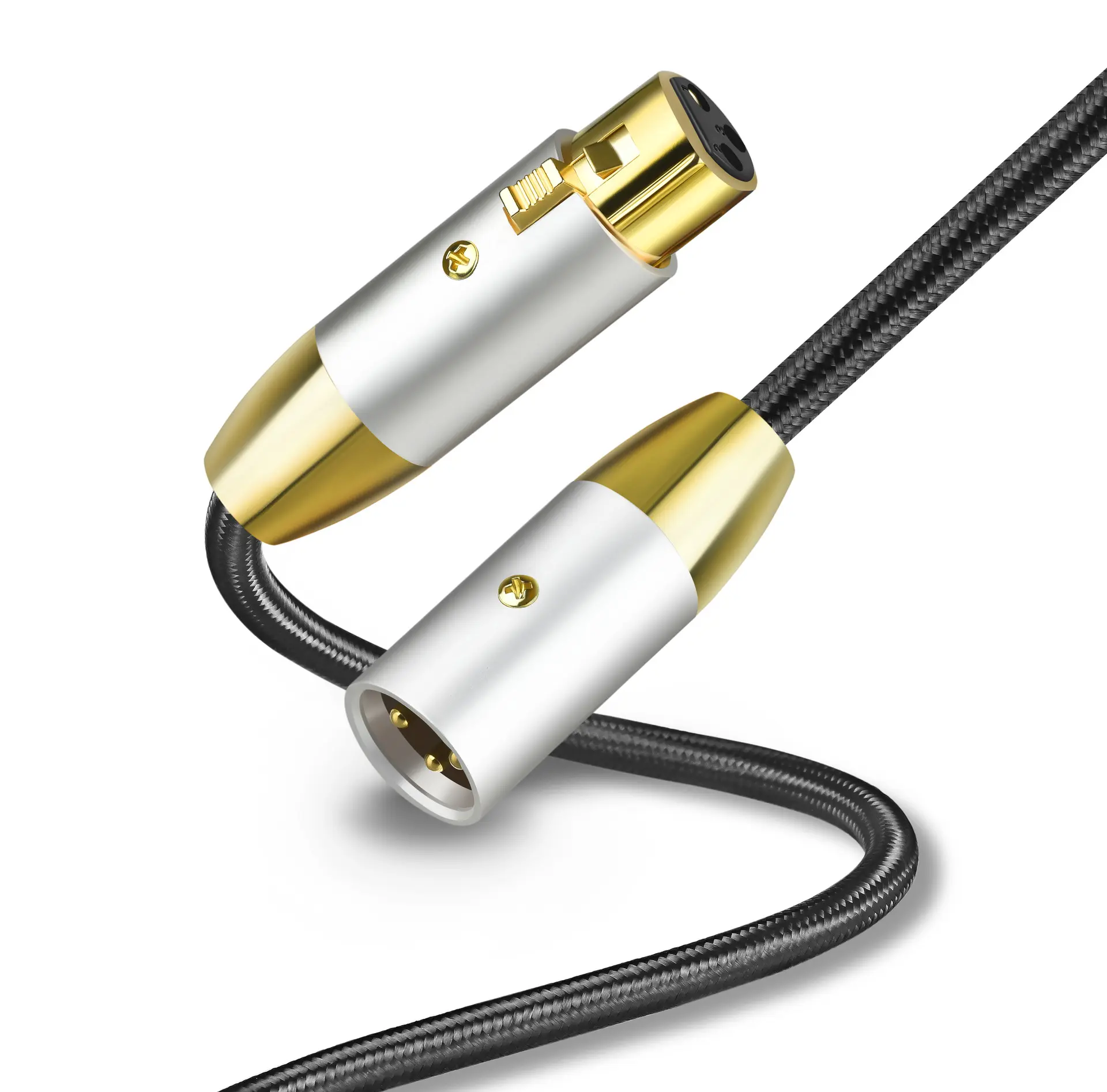 Hochwertiges xlr-zu-xlr-kabel 3 m 5 m 10 m 20 m 100 m mikrofonkabel audio professionelles 3-poliges mikrofon männlich zu weiblich xlr-kabel