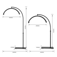Lampe de sol LED Moonlight personnalisable avec logo OEM, 320 LED, CRI élevé RA>95, température de couleur réglable 2700K-5600K pour les extensions de cils