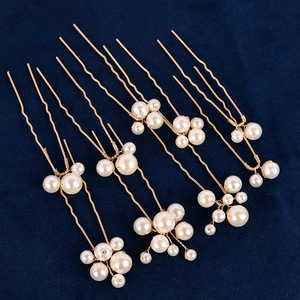 UILZ 9 pezzi placcato oro con perla da <span class=keywords><strong>sposa</strong></span> Set di forcine per capelli con perla irregolare per acconciature da <span class=keywords><strong>sposa</strong></span> per <span class=keywords><strong>sposa</strong></span> e damigelle - Product Image 3