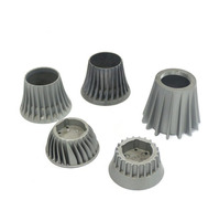 Disipador de Calor para LED y Motor de Uso Industrial, Personalizado, de Alta Calidad, de Aleación de Aluminio Fundido a Presión, con Recubrimiento en Polvo y Mecanizado CNC