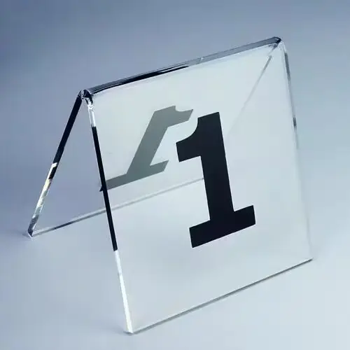 2023 Clear Lucite Table Number Holder Acrylic Sign Holder Number Display Board for Restaurant
