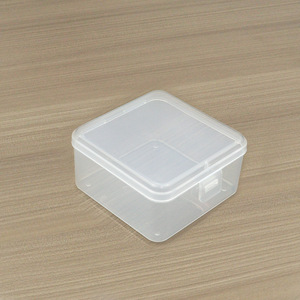 <b>Square</b> Plastic Storage Box 8.4x8.4x4.5cm Transparent With Lid For Office Organizer Parts <b>Tools</b> Packaging - Product Image 3