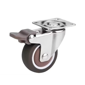 Roulettes pivotantes silencieuses en PP avec frein, modernes et universelles, pour chariot d'hôpital, avec vis M6, M8, M10, disponibles en 1, 1.25, 1.5 et 2 pouces. - Product Image 5