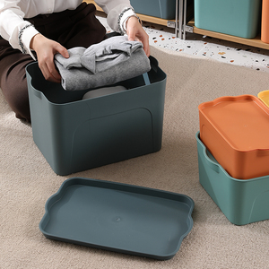 2021 Hot Selling Large Storage Bins Stackable Plastic Organizer Container Bathroom Storage Box With Lid