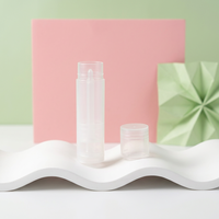 Tube en plastique transparent noir et blanc 5g pour gloss et baume à lèvres, emballage vide pour parfum et rouge à lèvres