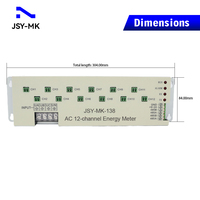 Compteur d'énergie numérique mural monophasé et triphasé 12 canaux JSY-MK-138 100A RS485