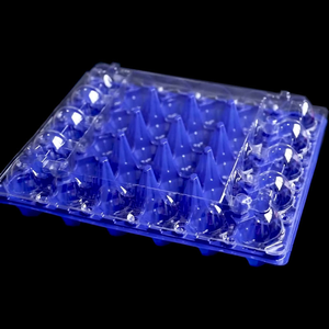 Shengyiyuan 4 9 10 15 20 30 trous plateaux à oeufs en plastique <span class=keywords><strong>PET</strong></span> plateau de conteneur d'emballage d'oeufs de poulet avec couvercle - Product Image 3