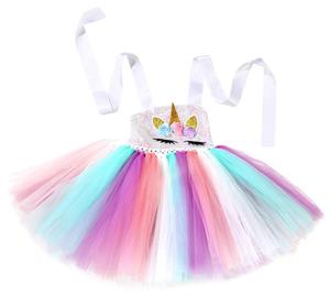 Costume da Unicorno Arcobaleno con Tutù per Bambine - Product Image 5
