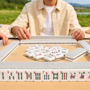 Modern Scallop Design Acrylic American Mahjong Rack Magnetic Pusher Luxury Plastic Magnetic Mah Jong Holder Poker <b>Entertainment</b> - Product Image 3