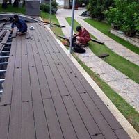 Planche de terrasse composite creuse en WPC pour extérieur - Antidérapante, écologique, garantie 5 ans pour le revêtement de sol