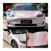 Colle amovible gris Laser mat pour carrosserie de voiture, Film vinylique, autocollant de carrosserie