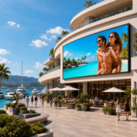 Pantalla LED Exterior Impermeable P6.67 960x960mm IP65 7000nits, Cartel Publicitario para Soluciones de Publicidad en Fachadas de Edificios de Complejos Turísticos
