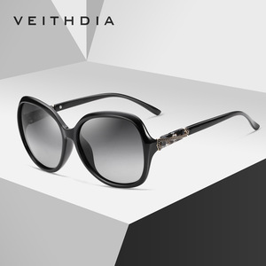 Veithdia Women's Polarized Sunglasses UV400 Round <b>Frame</b> TAC Lens Driving Fashion Sun Protection - Product Image 2