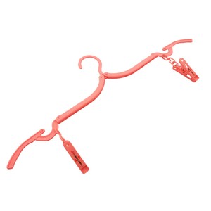 Folding Clothes Hanger Plastic Multi Functional With Clips Travel Portable Hook Type Rectangle Shape Coat Hanger For Clothes - Product Image 5