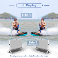 Écran LCD double face 43/55 pouces 700 nits pour affichage publicitaire en magasin, Android 13, affichage numérique orienté vers la fenêtre, rétroéclairage Mini-LED