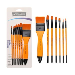 7-Piece Watercolor Brush <b>Set</b> Board Brush with Nylon Hair and Wood Handles-High Quality Art Supplies - Product Image 4