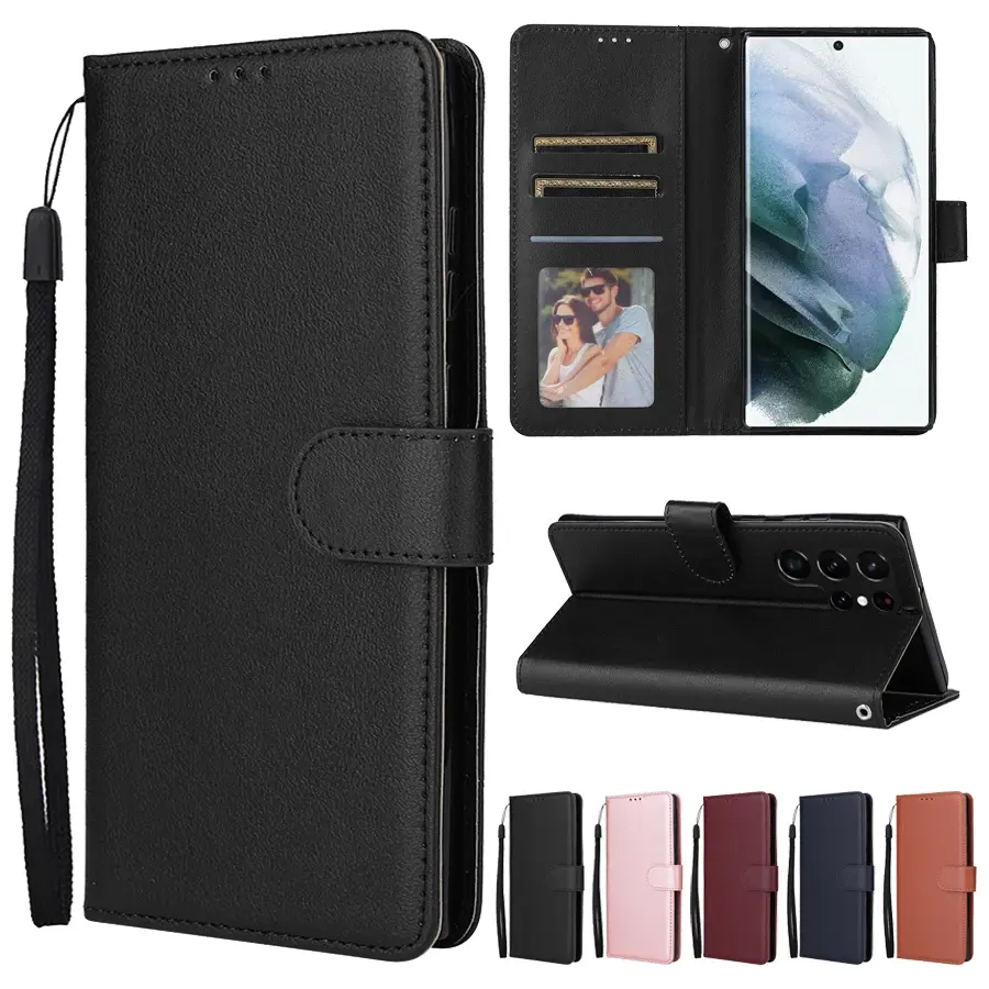 Wallet Magnetic Flip Card Stand Leather phone Case For Samsung S23 Ultra S22 Plus S21 FE S20 A14 A34 A51 A52 A53 A54 back cover