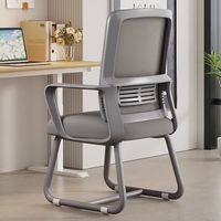 Chaise d'ordinateur confortable pour longues sessions assises, idéale pour la maison, le bureau, le dortoir, les étudiants, le bureau, les conférences, avec dossier