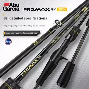 Caña de Pescar ABU PMAXSX de Carbono con Guías Fuji y Mango Recto para Salmón y Trucha, Lanzamiento Largo Universal, Pesca Micro <span class=keywords><strong>Mar</strong></span>ítima - Product Image 1