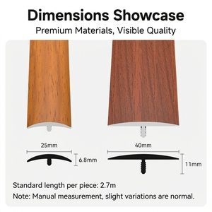 Holzmaserung Moderne Minimalistische Holzboden T-förmige Übergangsleiste PVC Selbstklebende Kantenleiste Türschwellen-Dekorationsstreifen - Product Image 5