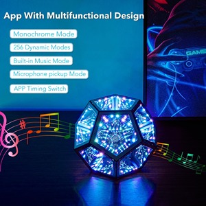 Dreamy Geometric <strong>Space</strong> LED Night <strong>Light</strong> Creative Color Christmas Home Decor Birthday Gifts Infinity Dodecahedron Mirror Art <strong>Light</strong> - Product Image 4