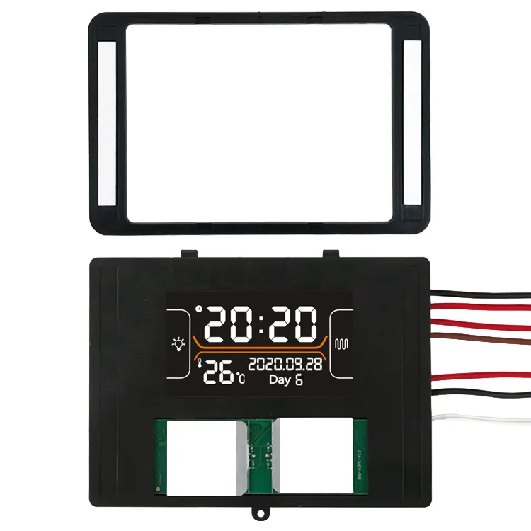 Factory Selling Control LED Light Clock HD Color Screen Display Date Sensor Mirror Touch Switch Panel For Smart Bathroom Mirrors