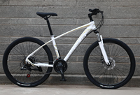 Vélo de montagne avec cadre en aluminium, frein à disque, 21 vitesses, fourche amortissante, vélo de randonnée pour adultes, hommes et femmes