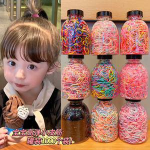 Venta al por mayor 1000 unids/caja de goma de Color caramelo lazos para el cabello <span class=keywords><strong>mujeres</strong></span> niñas bandas elásticas para el cabello <span class=keywords><strong>en</strong></span> botella de plástico lindos accesorios para el cabello - Product Image 5