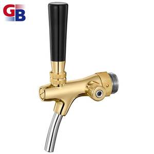 GB Robinet de <span class=keywords><strong>pompe</strong></span> à bière en laiton plaqué or PVD pour réfrigérateur à fût de bière - Product Image 1