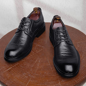 รองเท้าหนังวัวแท้แบบผูกเชือกสำหรับธุรกิจและงานทางการ ระบายอากาศได้ดี ดีไซน์โปร่ง ไม่ลื่น ซับแรงกระแทก เหมาะสำหรับฤดูใบไม้ร่วง/ฤดูหนาว สวมใส่สบายๆ ทำงานได้ - Product Image 2