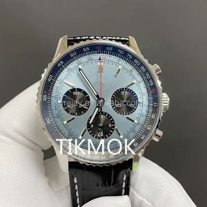 Reloj de Aviador para Hombre BLS Factory 2023, Movimiento Cronógrafo, Acero Inoxidable, 6 Calendarios, Luminoso - Product Image 1