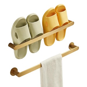 Standard Pa Copper <b>Towel</b> <b>Rack</b> Brushed Finish 10kg Load Capacity Bathroom <b>Storage</b> Organizer Single Bar Wall Mount - Product Image 5