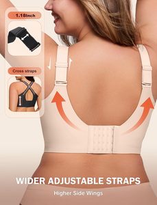 明捷ゴシックソリッドワイヤレスフルカップサポートブラ、女性用プラスサイズシームレスノンワイヤーブラ、ODMサービス - Product Image 5