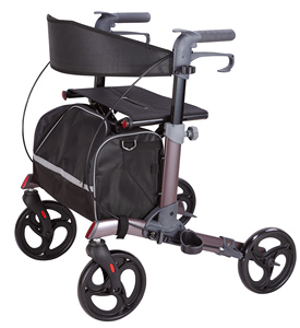 <span class=keywords><strong>Andador</strong></span> con <span class=keywords><strong>Asiento</strong></span> Plegable Ligero de Aluminio, <span class=keywords><strong>Andador</strong></span> de <span class=keywords><strong>Cuatro</strong></span> <span class=keywords><strong>Ruedas</strong></span> para Adultos con Reposapiés, Silla de <span class=keywords><strong>Ruedas</strong></span> 83.5-98.7cm TWA-9269 10cm - Product Image 3